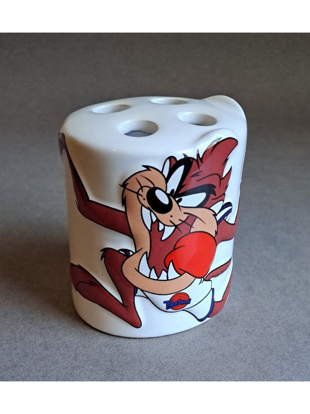 Space Jam: Taz USED Toothbrush Holder (Glass, 1996, Tune Squad, Basketball) PM